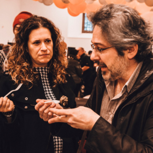 Judging a tripe food contest in Florence